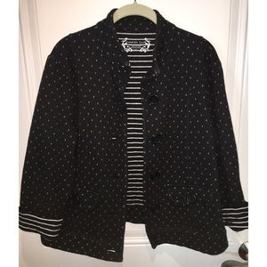 Dark blue Charter Club jacket with white pattern